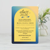 Class of 2026 Modern Arch Graduation Party Invitat 招待状 (スタンド正面)