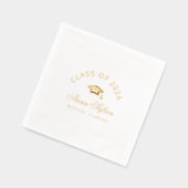 Class of 2026 Modern Simple Graduation party 箔ナプキン (左)