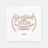 Class of 2026 Napkins ✨ The Adventure Begins スタンダードカクテルナプキン (正面)