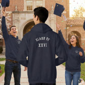 Class of 2026 Navy Embroidered Graduation  パーカ