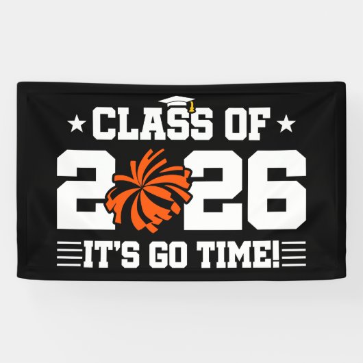 Class of 2026 Orange Cheer Graduation It’s Go Time 横断幕 (横)