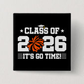 Class of 2026 Orange Cheer Graduation It’s Go Time 缶バッジ (正面)