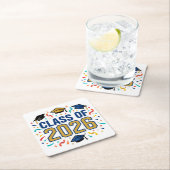 Class of 2026 Party スクエアペーパーコースター (インサイチュ)