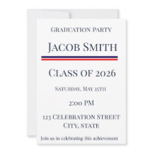 Class of 2026 Patriotic Graduation Invite