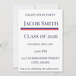 Class of 2026 Patriotic Graduation Invite 招待状