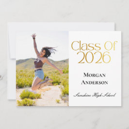 Class of 2026 Photo Black and Gold Announcement  招待状