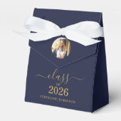 Class of 2026 Photo Blue Gold Script Graduation   フェイバーボックス (正面サイド)