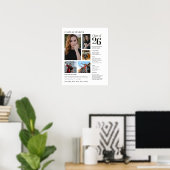 Class of 2026 Photo Collage Memory Poster ポスター (ホームオフィス)