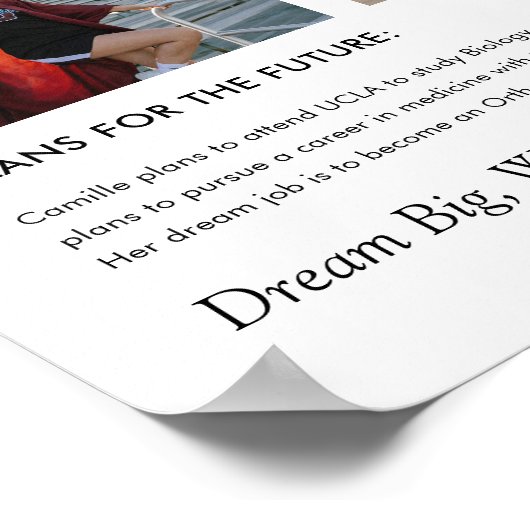 Class of 2026 Photo Collage Memory Poster ポスター (角)