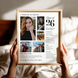 Class of 2026 Photo Collage Memory Poster ポスター