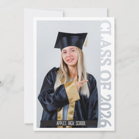 Class of 2026 Photo Graduation party 招待状 (正面)