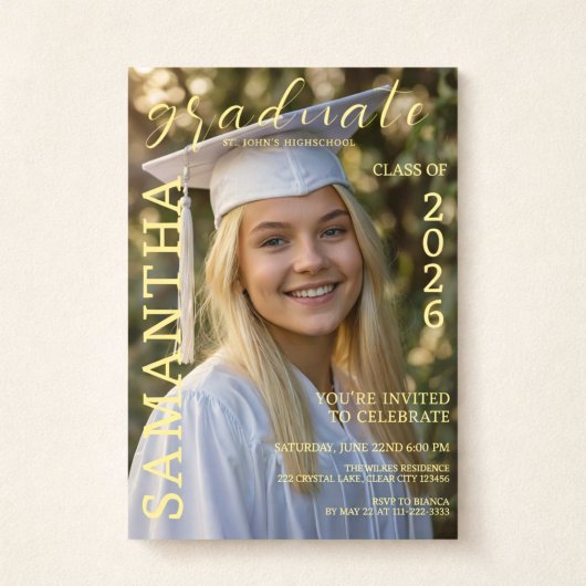 Class of 2026 Photo Invitation 招待状