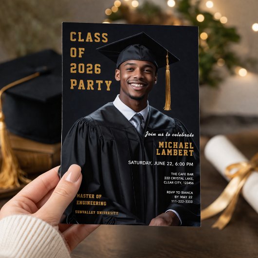Class of 2026 Photo Party Invite 招待状