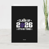 Class of 2026 Purple Cheer Graduation It’s Go Time カード (裏面)