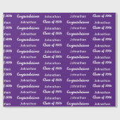Class of 2026 Purple Congratulations Grad's Name ラッピングペーパー (フラット)