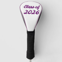 Class of 2026 purple script graduation  ゴルフヘッドカバー