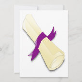 Class of 2026 purple script graduation photo 招待状 (裏面)