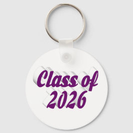 Class of 2026 purple text  graduation  キーホルダー
