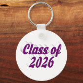 Class of 2026 purple text  graduation  キーホルダー (正面)