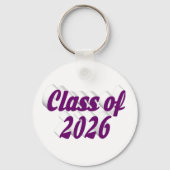 Class of 2026 purple text  graduation  キーホルダー (裏面)