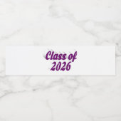 Class of 2026 purple text graduation  ペットボトルラベル (シングルラベル)