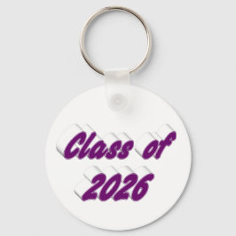 Class of 2026 purple typography graduation  キーホルダー