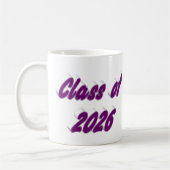 Class of 2026 purple typography graduation コーヒーマグカップ (左)