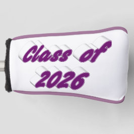 Class of 2026 purple typography graduation  ゴルフヘッドカバー