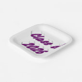 Class of 2026 purple typography graduation  ペーパープレート (傾斜あり)