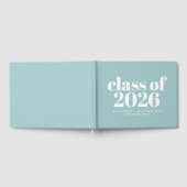 Class of 2026 Retro Soft Blue Personalized Name ゲストブック (全面)