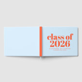 Class of 2026 Retro Typography Blue Orange ゲストブック (全面)