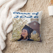 Class of 2026 sea blue script graduation photo クッション (ブランケット)