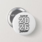 Class Of 2026 Senior 26 Graduation Graduate 缶バッジ (正面&裏面)