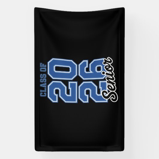 Class Of 2026 Senior Blue Graduation Graduate 横断幕 (縦)