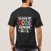 Class of 2026 Senior Girl Shirt – Graduation 2026  Tシャツ (裏面)