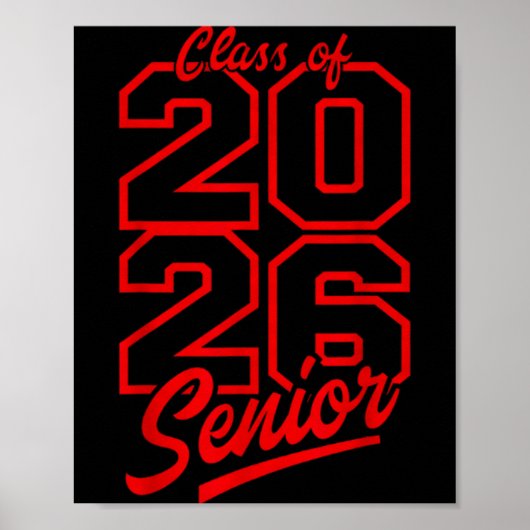 Class of 2026 senior graduation high school senior ポスター (正面)