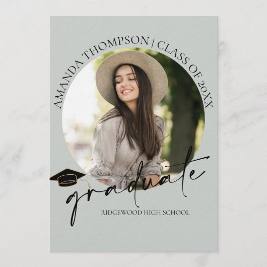 Class of 2026 Senior Photo Graduation Announcement 招待状 (正面)