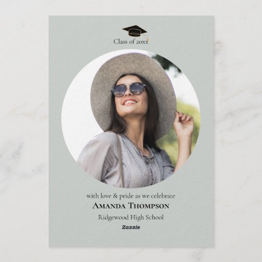 Class of 2026 Senior Photo Graduation Announcement 招待状 (裏面)