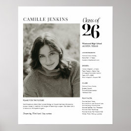 Class of 2026 Senior Photo Memory Poster ポスター