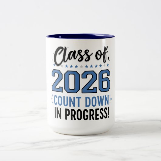 Class of 2026 Senior Pride Typography  ツートーンマグカップ (中央)