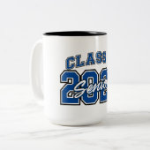 Class of 2026 Senior Pride Typography  ツートーンマグカップ (正面左)