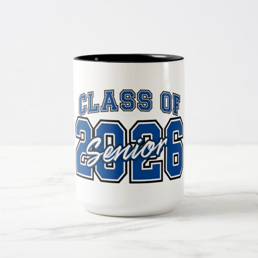 Class of 2026 Senior Pride Typography  ツートーンマグカップ (中央)