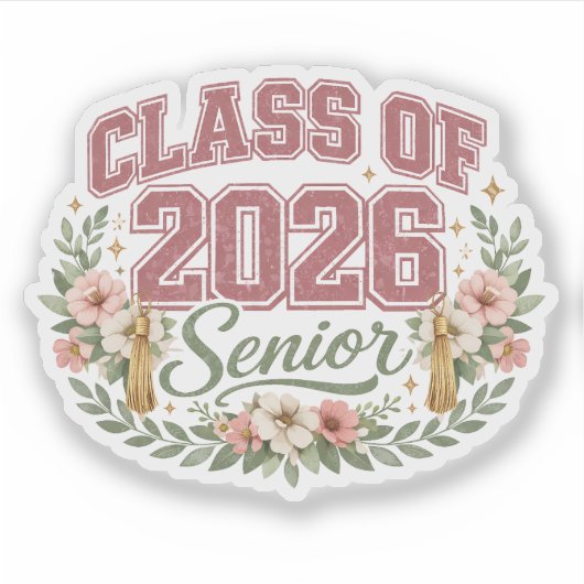 Class of 2026 Senior Stickers | Graduation 2026  シール (正面)