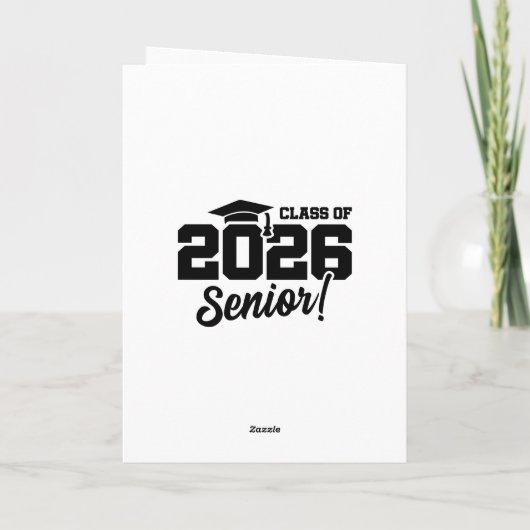 Class of 2026 Senior Varsity Graduation Fun Quote カード (裏面)