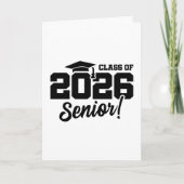 Class of 2026 Senior Varsity Graduation Fun Quote カード (正面)