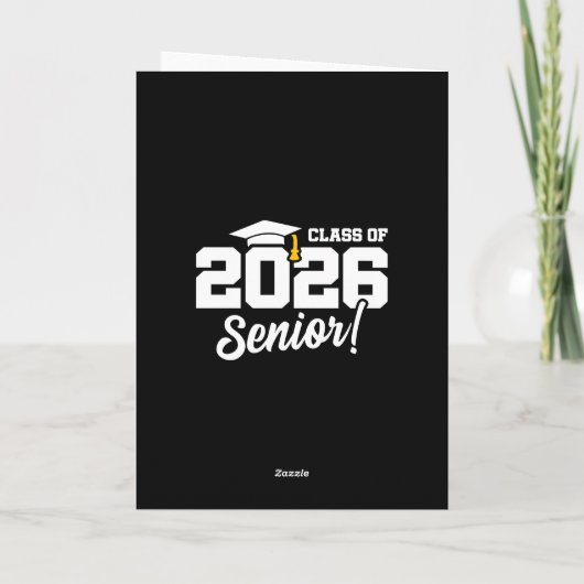 Class of 2026 Senior Varsity Graduation Fun Quote カード (裏面)