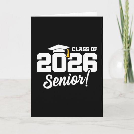 Class of 2026 Senior Varsity Graduation Fun Quote カード (正面)