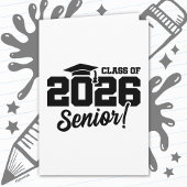 Class of 2026 Senior Varsity Graduation Fun Quote カード