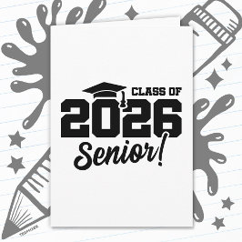 Class of 2026 Senior Varsity Graduation Fun Quote カード