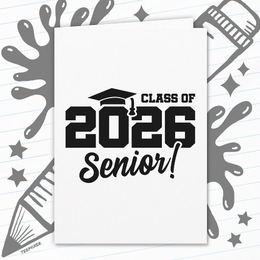 Class of 2026 Senior Varsity Graduation Fun Quote カード